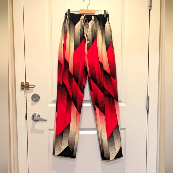 Vintage Swob M Black and Red Patterned Co-Ord Set with Belt - SEE SIZE NOTES - Picture 10 of 16